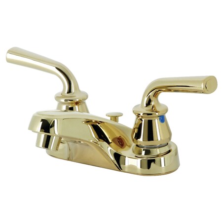 Kingston Brass 4" Centerset Bathroom Faucet with Pop-Up Drain, Polished Brass KB252RXL